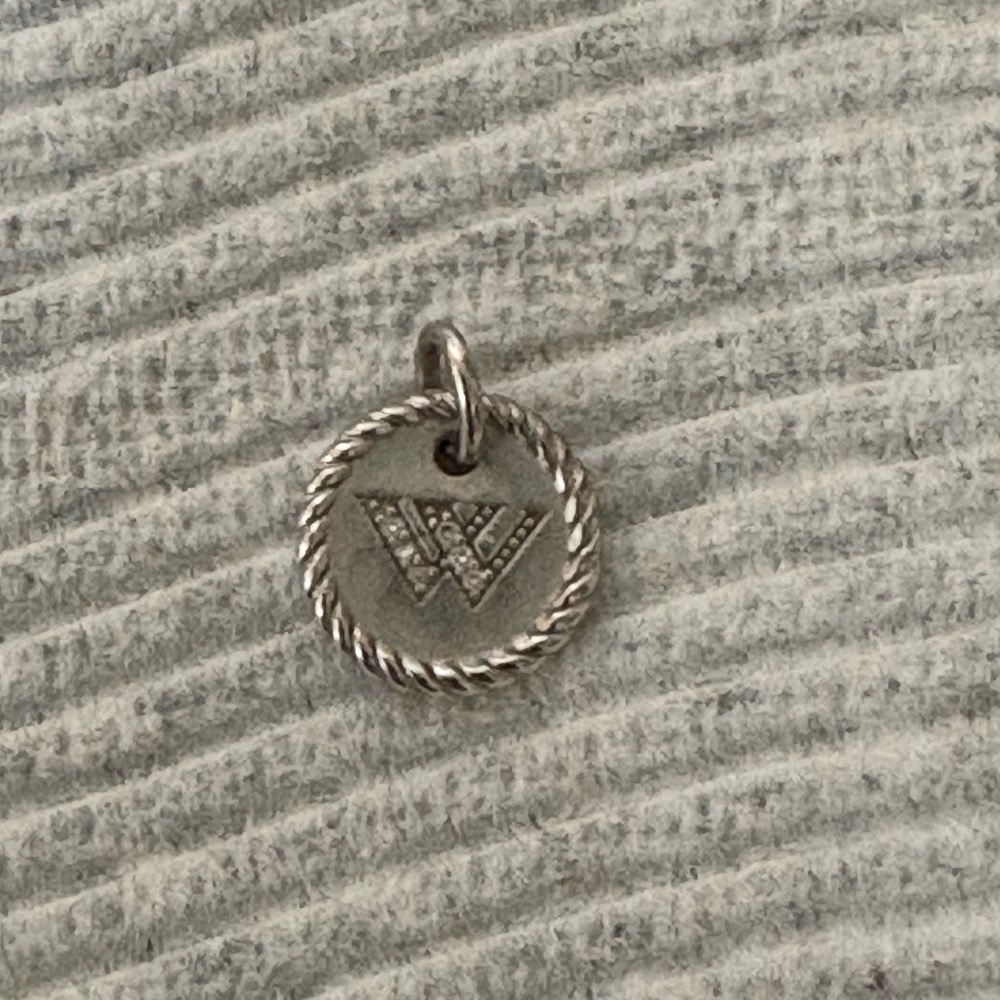 David Yurman Silver Rope Pendant Necklace